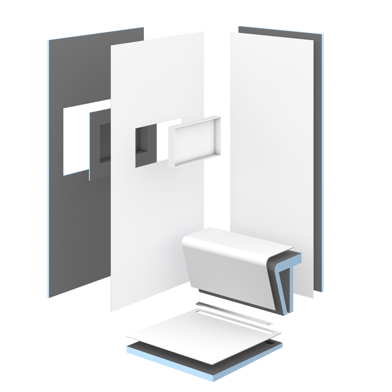 Wedi Top Wall Pure Wit